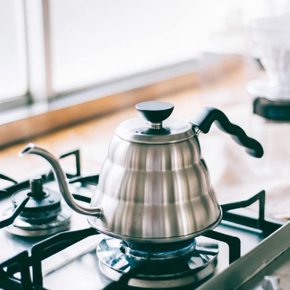 HARIO V60 капельный чайник Vono практичная емкость 600 мл открытый совместимый Hairline Silver Сделано в Японии Подарок Подарок Fire/IH VKBR-100-HSV