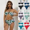 2025 Women's Sexy Halter Bikini Set: High-waisted, Cross-border, Beach Swimwear.
