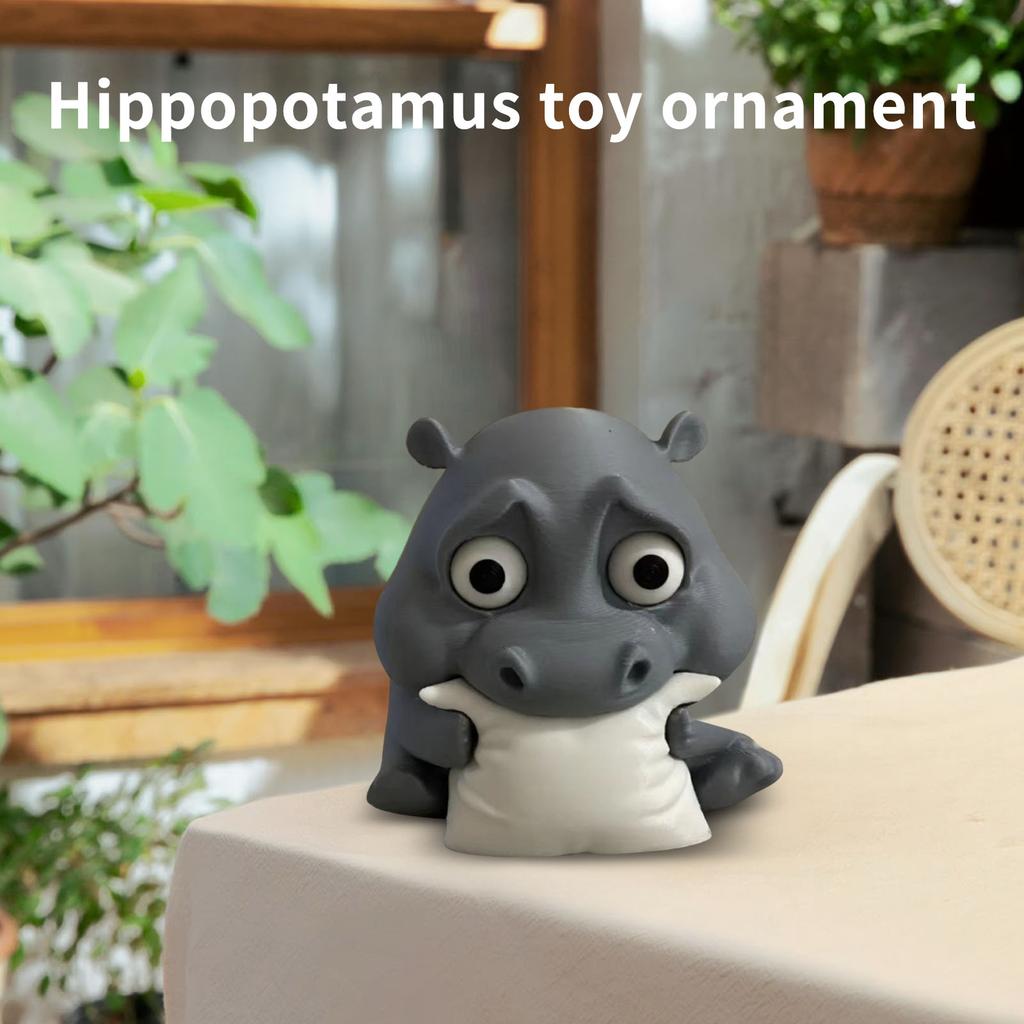 Halloween Ornament Biting Pillow Hippopotamus Toy Ornament