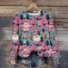 New Christmas Sweater Women T-Shirt Long Sleeve Tops Christmas Tree Graphic Clothing Y2k Cute Girls Apparel Ladies Sweatshirt