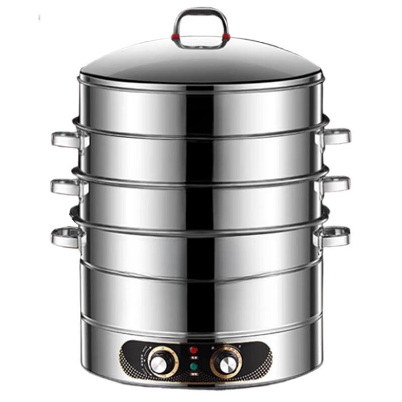 Суле 42 см Пароварка электрическая из нержавеющей стали с таймером