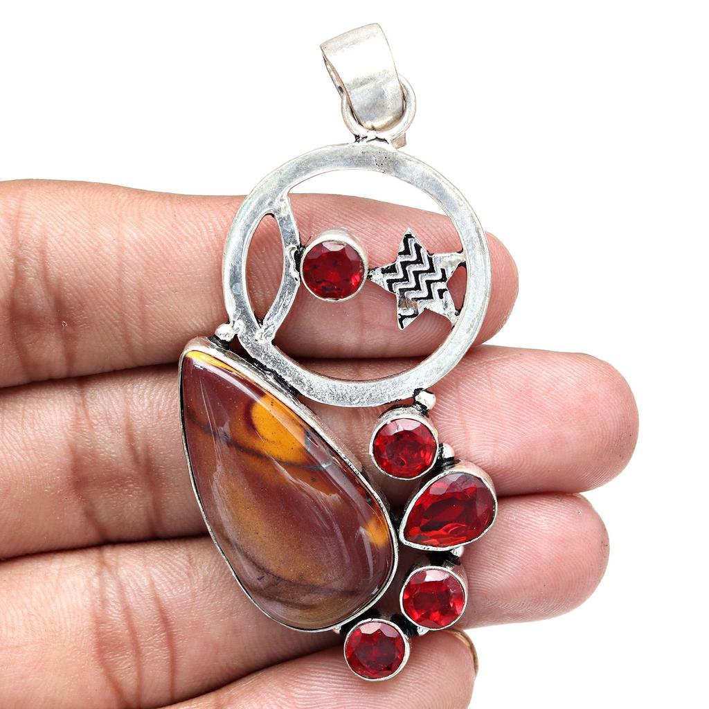 Wild Horse Jasper Silver Jewelry Gemstone 2.25"  Pendants Handmade Pendant