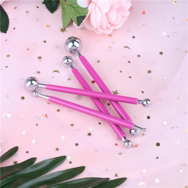 4 шт. ручка для украшения торта из помадки, металлический шар, цветы, инструменты для моделирования сахарных ремесел