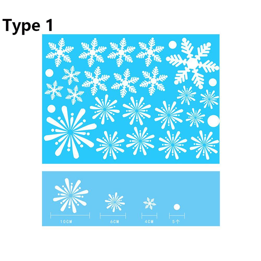 1 Set Vinyl Ornament Christmas Wall Art Wall Stickers Snow Flakes Decals Shopwindow Decor