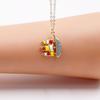 Personalized Geometric Pendant Copper Drip Oil Bag Boat Pendant Necklace Fashion Woman Jewelry For Birthday Party Daily Wear