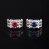 Sapphire New Niche High-End Color Ring Ring, Red Corundum Ruby Two-In-One Ring, Simple