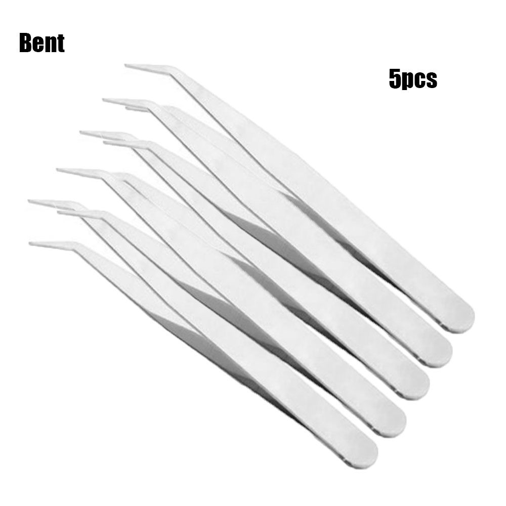 Set Straight Elbow Fish Plants Eyebrow Clip Phone Repair Tools Stainless Steel Tweezers Pliers Tool