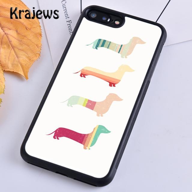 Krajews Sausage Dog Dachshund Art Soft Phone Case Cover For iPhone 14 5 6s 7 8 Plus XR XS 11 12 13 Pro Max Samsung S21 S22ultra