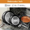 KOCH SYSTEME CS 8-дюймовая медная сковорода с антипригарным покрытием и крышкой, устойчивое керамическое покрытие, сковорода для шеф-повара, подходит для индукционных плит
