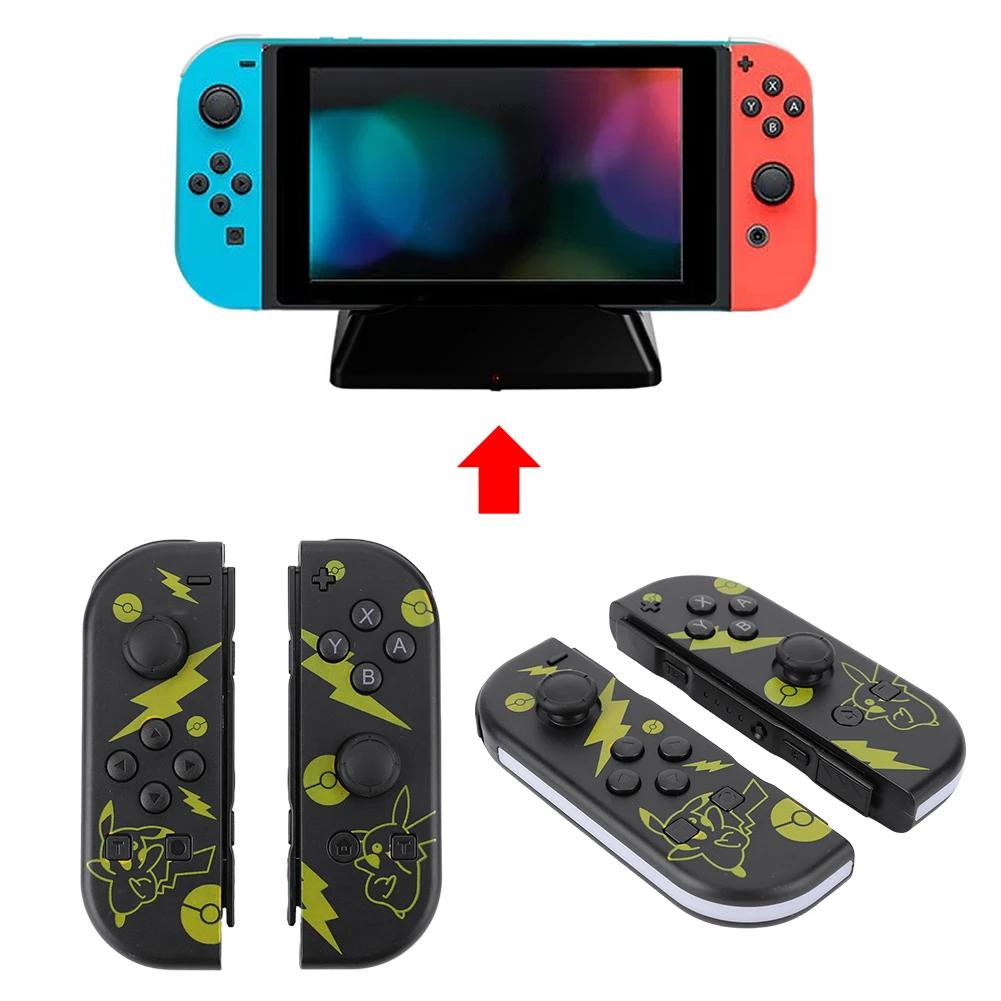 Для контроллера Nintendo Switch Joy-Con Беспроводной контроллер Левый и Правый Совместимый с Bluetooth Игровой контроллер RGB-подсветка 3D-джойстик