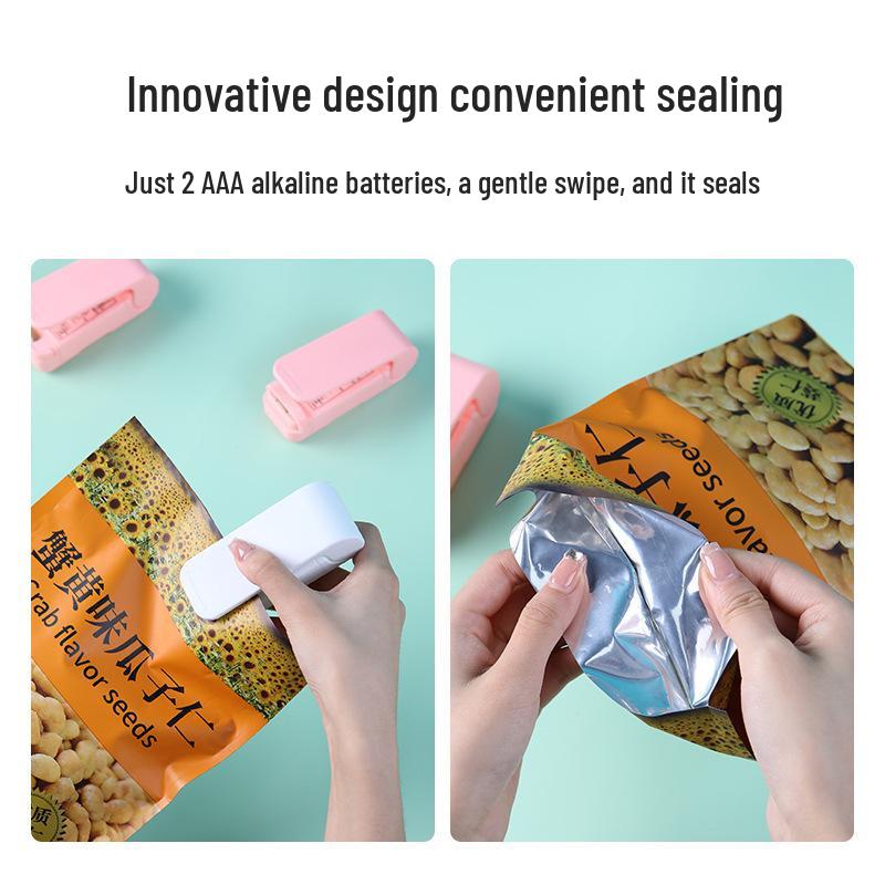 Portable Mini Heat Sealer for Plastic Bags - Household Hand-Press Sealing Machine
