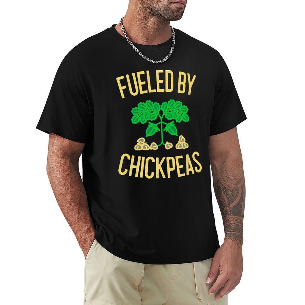Fueled By Chickpeas Tshirt Casual Loose Fit Summer Tee Shirt