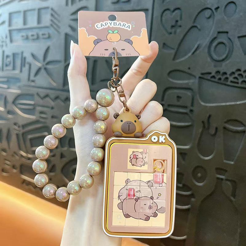 Брелок-пазл Капибара Хуажун Дао: Милый кулон-подвеска на школьный рюкзак в виде капибары и маленький подарок