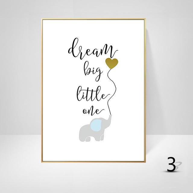 Ins свежий стиль современный мультяшный слон кролик овца комната декоративная HD подвесная картина Cuadros Decoracion салон холст искусство