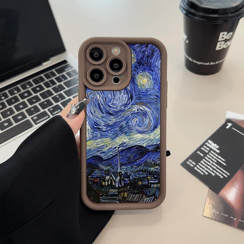 Чехол-принт Винсента Ван Гога «Звездная ночь» для Samsung Galaxy A56 A55 5G A54 A53 A35 A33 S25 S24 Ultra S23 FE S22 Plus