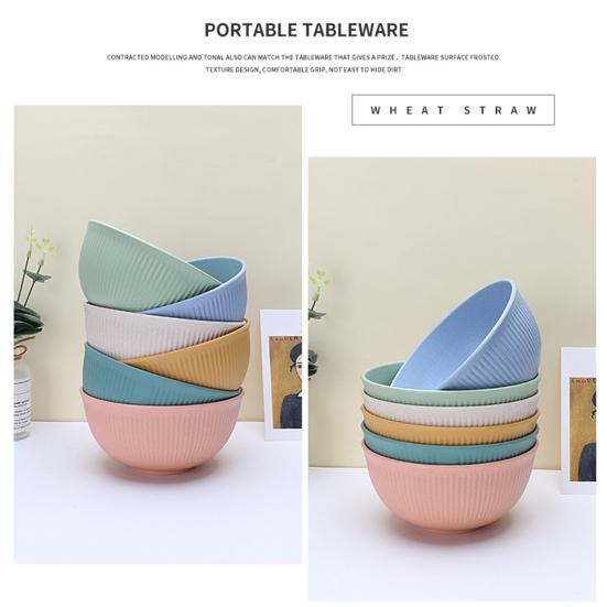 6 шт., большие миски для хлопьев, можно мыть в посудомоечной машине, без BPA, миски для еды, многоразовые миски для риса, лапши, супа, закуски, салата, фруктовые миски, кухонные принадлежности