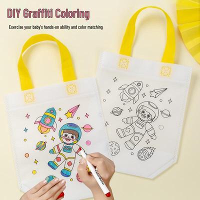 Экологичный набор для создания граффити-сумки-тоут своими руками для детей