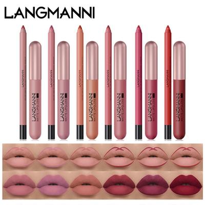 Langmanni 6-цветный блеск для губ 6-цветный карандаш для губ Набор из 12 матовых блесков для губ Mist Matte Lip Gloss Подарочная коробка ко Дню святого Валентина