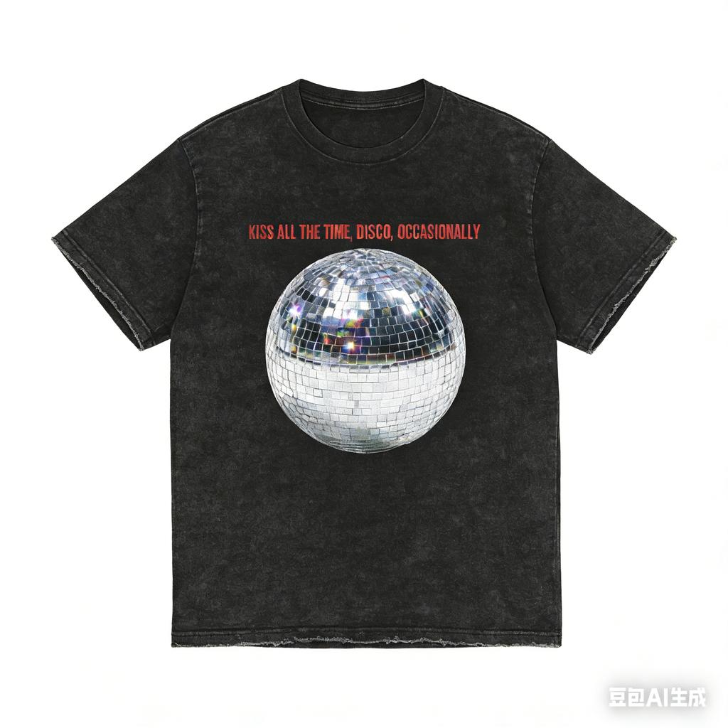 Harry Styles Kiss All The Time Disco Occasionally Album Acid Wash Unisex Cotton Shirt Mens Womens Hiphop Short Sleeve Tshirt