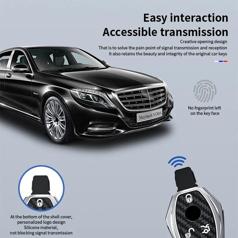 Чехол для дистанционного ключа автомобиля из цинкового сплава, брелок для Mercedes Benz ACES Class GLA CLA GLK GLC CLS W204 W463 W176 W251 W205 AMG