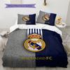 Логотип команды Мадрида Узор Постельное белье Домашний Декор Подарок на День Рождения (1 пододеяльник + 2 наволочки, без наполнителя)