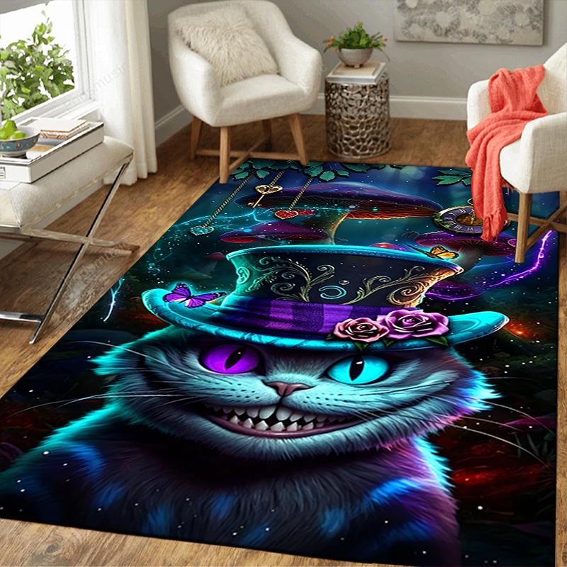 1Pc Alice Wonderland Party Rug Office Carpet Indoor Outdoor Doormat Nonslip Soft Comfortable Living Christmas Halloween Xmas Gift D924523