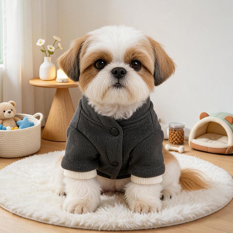 Pet Hoodie for Small Dogs Puppy Spring Autumn Two Legs Harness Outing Embroidered Letter Fake Two Piece Sweatshirt