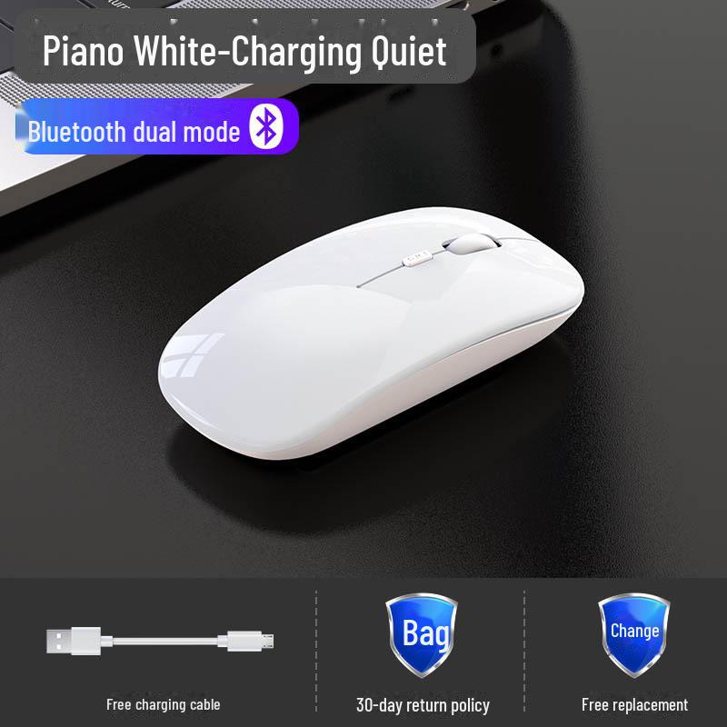 Бесшумная двухрежимная беспроводная Bluetooth-мышь — с возможностью подзарядки для использования дома и в офисе