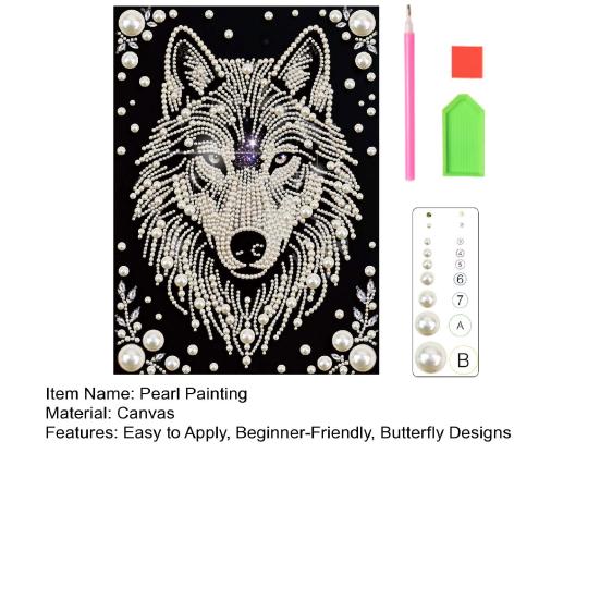 Набор для 3D-рисования жемчугом DIY Искусство и поделки из искусственного жемчуга для взрослых Мозаичная настенная живопись Картина с жемчугом и стразами в виде бабочки для декора дома и спальни