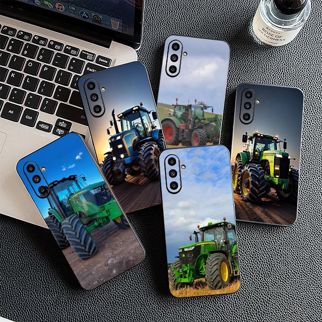 Farms Vehicles Tractors Silicone Phone Cover for Motorola Moto G86 G57 E14 E15 G14 G34 G35 G84 G24 A54 G15 Power E22 Soft Case