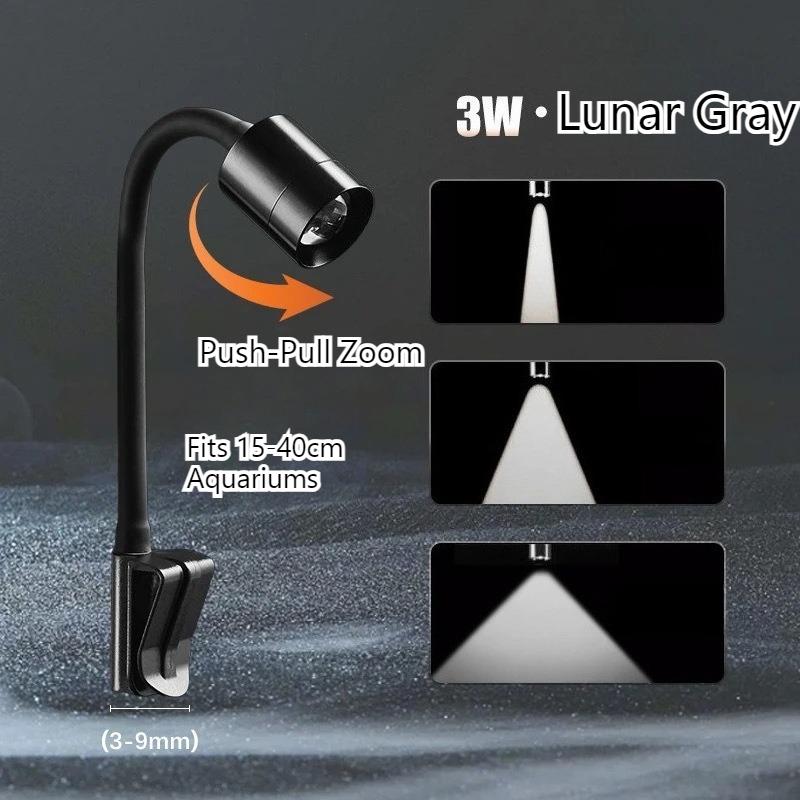 Мини-прожектор с питанием от USB для маленьких аквариумов - Светодиодная лампа-клипса в южноамериканском стиле для акваскейпинга и ручьевых аквариумов