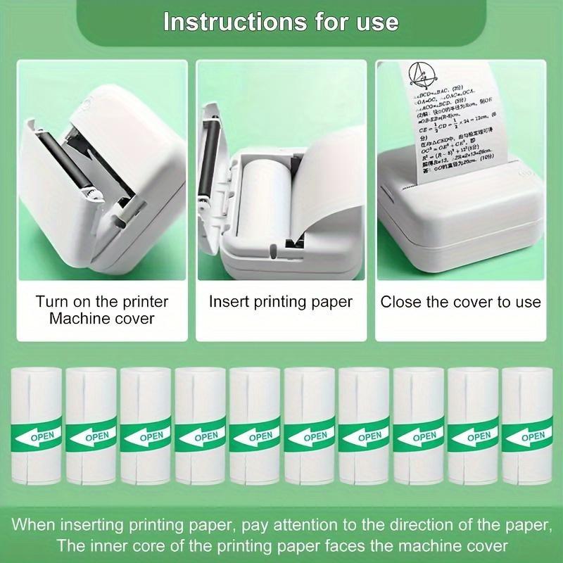 5/10 Rolls of Mini Printer Paper for Inkless Mini Pocket Printer, Portable Thermal Printer, Sticker Printer Paper