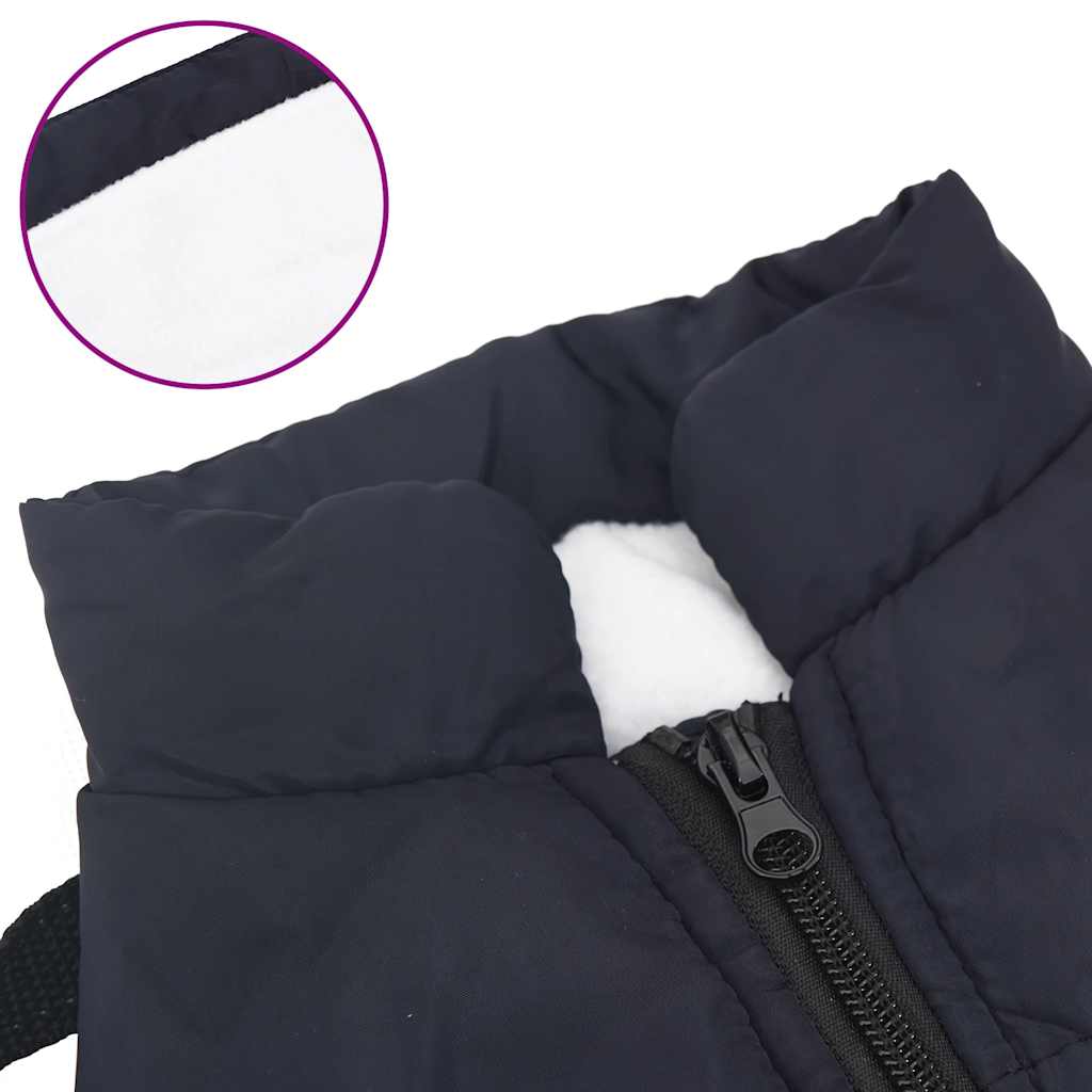 vidaXL Hundemantel Geschirr Wasserdicht Reflektierend Marineblau L40