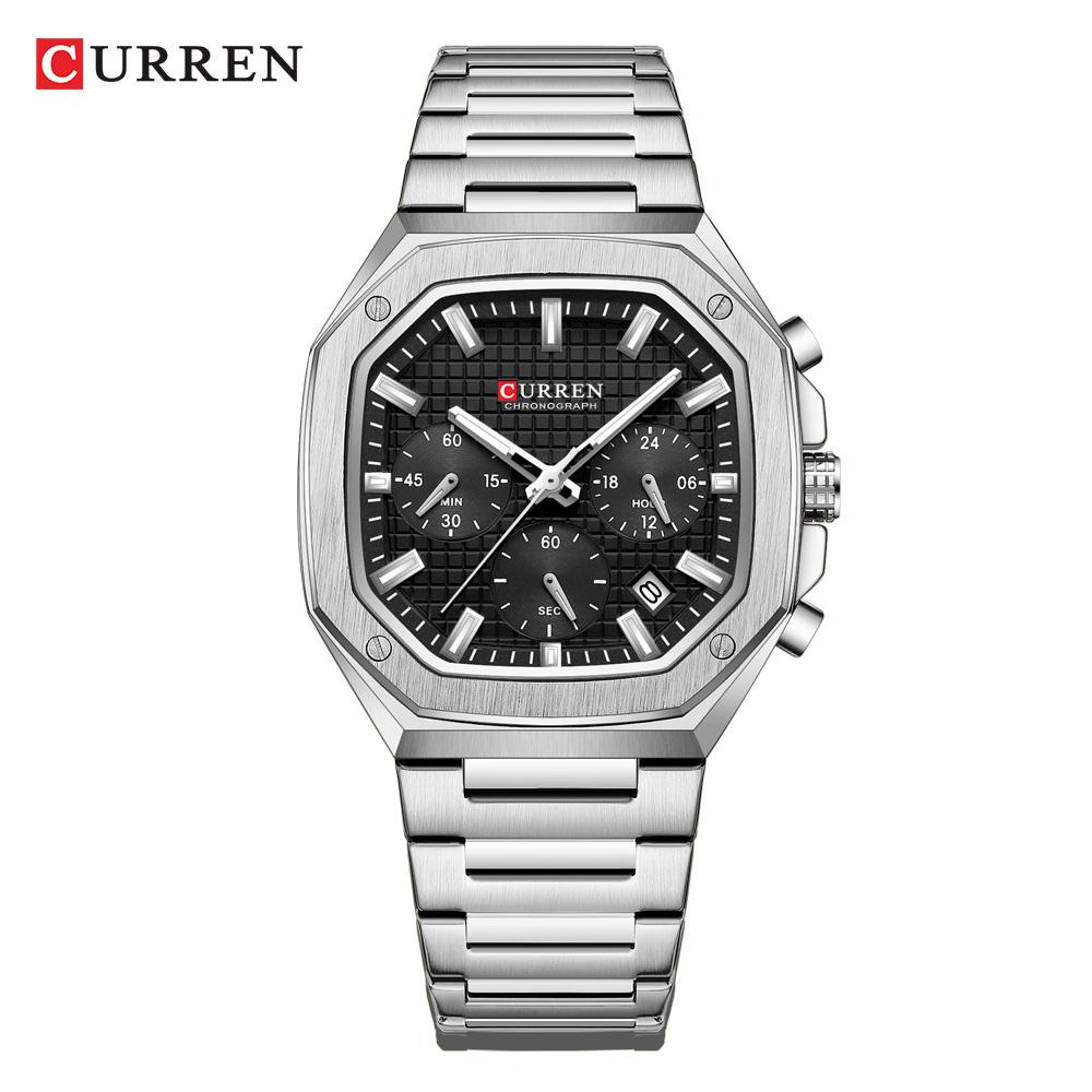 CURREN Luxury Square Sport Man наручные часы водонепроницаемые светящиеся кварцевые мужские часы из нержавеющей стали мужские часы