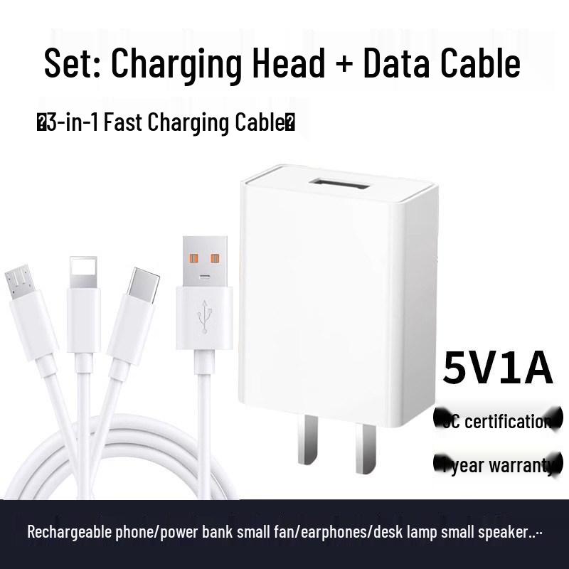 Универсальная головка быстрой зарядки 5V2A/5V1A для Android, USB-штекер Type-C