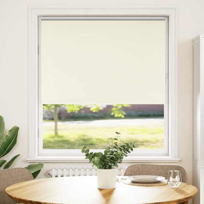 VidaXL Roller Blind Blackout Off-white 90x150cm Fabric Width, Day and Night Blind, Kitchen Blind, Blind 4011646