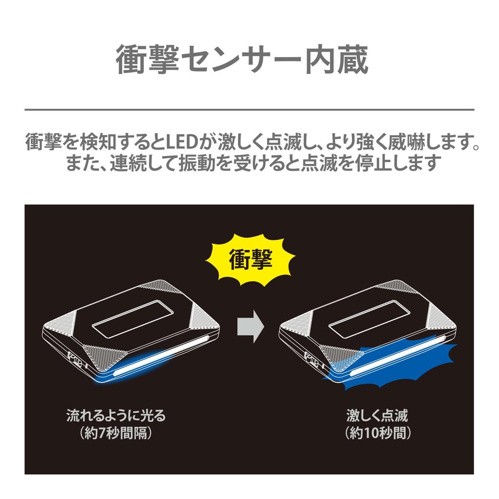 Carmate Автомобильный охранный датчик удара Встроенный охранный светодиодный индикатор Ночной сигнал Поток Светящийся синий Не требуется проводка Солнечный предупреждающий свет Автоматический