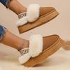 Women's 2025 Winter Casual Warm Snow Boots & Slippers with Elastic Band, Thick Sole, Low-Top Design