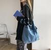 FARFADET Adjustable Denim Shoulder Tote Diaper Large Fits A4 and Popular Crossbody A4 Korean Eco Blue Bag, Bag, Bag, Capacity, Lightweight, Files,
