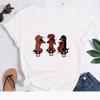 Animal Analysis Funny Cartoon Animal Parsing Dachshund Dog Print Short Sleeve Tshirt Unisex Round Neck Trend Summer Fashion Tops