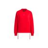 Future Style Crew Sweatshirt Reflective Stripes Sports Casual Pullover Round Neck Women Sweatshirt Light-Crimson IM8955
