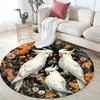 Cockatoos Round Area Rug,Carpet Rug for Living Room Bedroom Sofa Playroom Decor,Non-slip Floor Mat