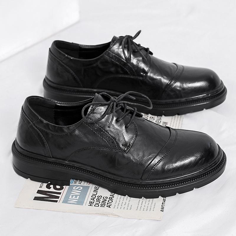 British Style Men's Brogue Shoes Simple Commuting Work Shoes Casual Fashionable Men's Business Shoes Wear-resistant Soles