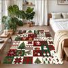 Christmas Printed Square Area Rug Soft Non Slip Floor Carpet For Bedroom Holiday Gift