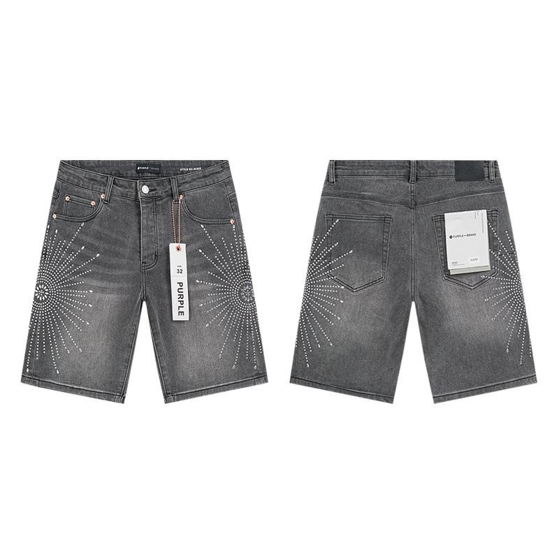 Модный бренд PURPLE BRAND JEANS Европейские и американские уличные свободные универсальные джинсовые шорты для мужчин и женщин