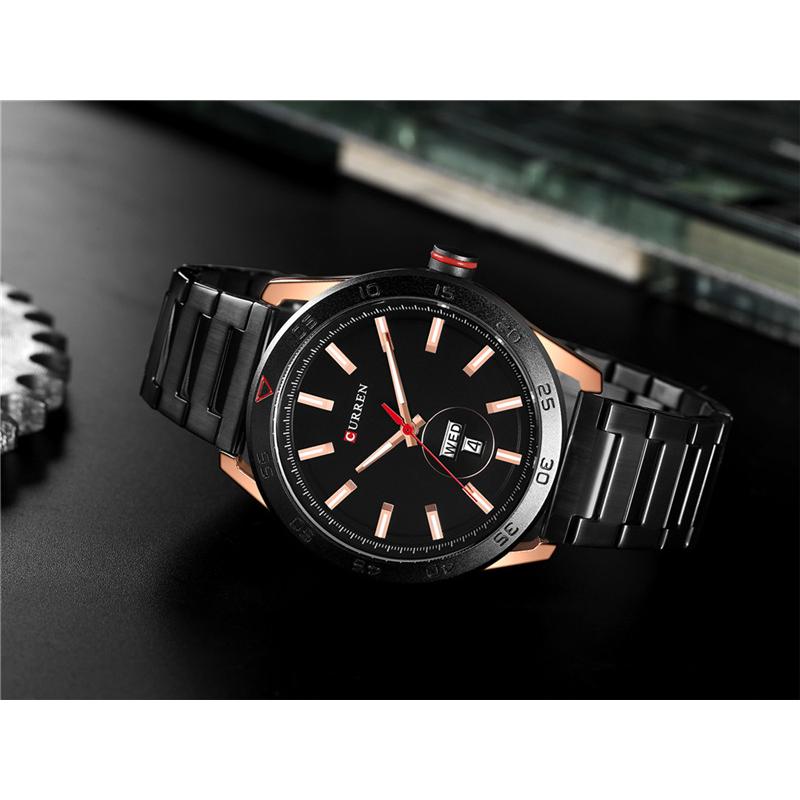 CURREN Новые лучшие мужские часы, водонепроницаемые кварцевые часы, часы с тонким стальным ремешком, мужские деловые модные часы