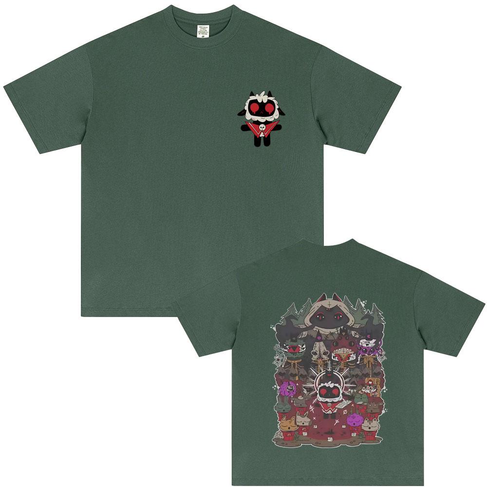 Hot Game Cult of The Lamb Graphic Tshirt Unisex Women Casual Oversized Crewneck T Shirts Unisex Fashion Vintage Tshirt Streetwear