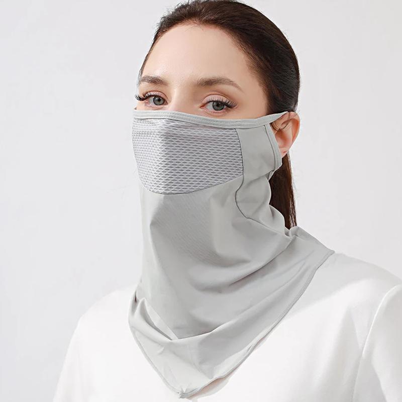 1 шт. шейный платок практичная спортивная маска для лица современная вентиляция модная ледяная шелковая маска для ушей солнцезащитный крем