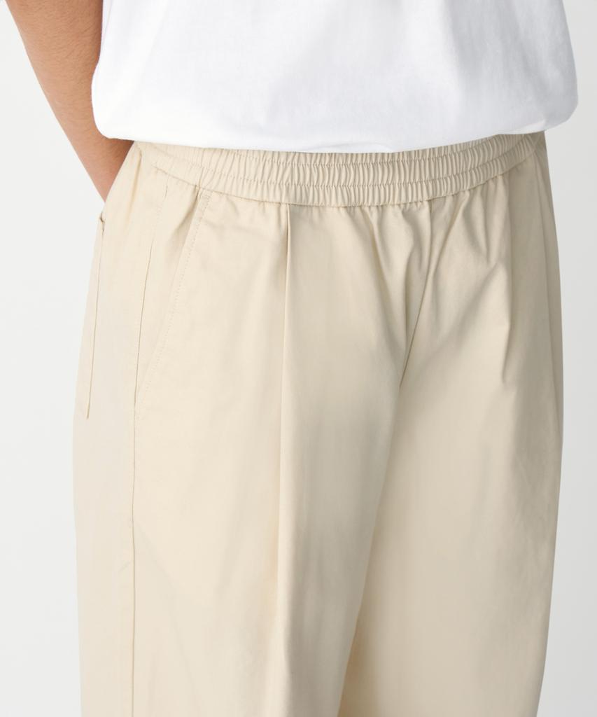 MUSINSA STANDARD Cotton Loose Tapered Elastic Waist Pants [Cream]