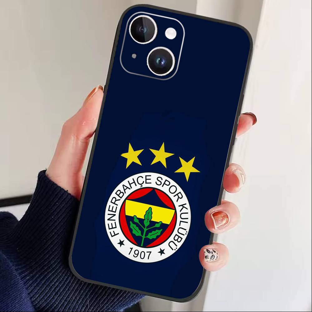 Крутой чехол для телефона с узором K-Турция Фенербахче для iPhone 17, 16, 15, 14, 13, 12 Plus, Max Мягкий силиконовый черный чехол